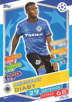 Abdoulay Diaby Club Brugge 2016/17 Topps Match Attax CL #BRU17